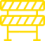 icône d'une fermeture de chantier (jaune)